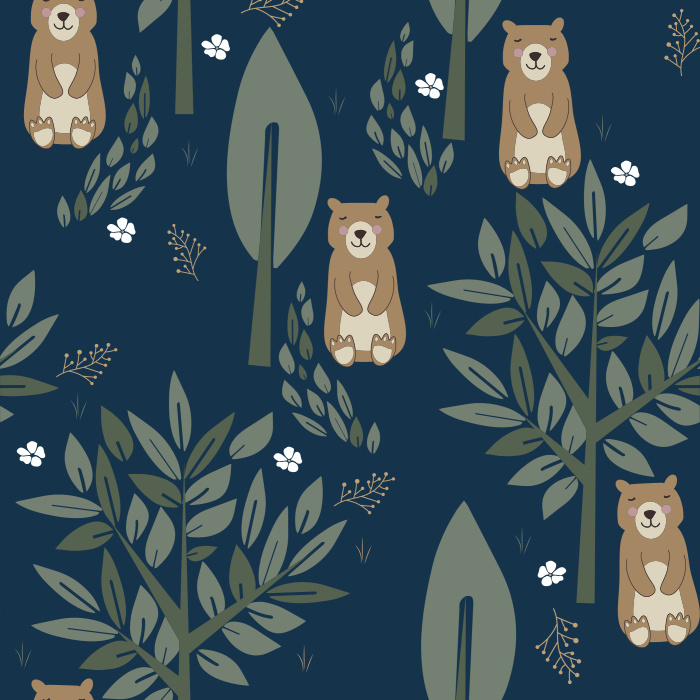 Add an outdoor adventure to your child's room with our Bear Hunt Peel And Stick Removable Wallpaper.