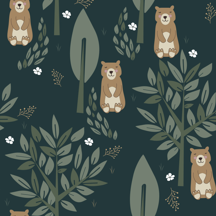Add an outdoor adventure to your child's room with our Bear Hunt Peel And Stick Removable Wallpaper.