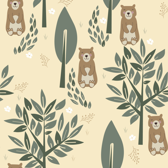 Add an outdoor adventure to your child's room with our Bear Hunt Peel And Stick Removable Wallpaper.