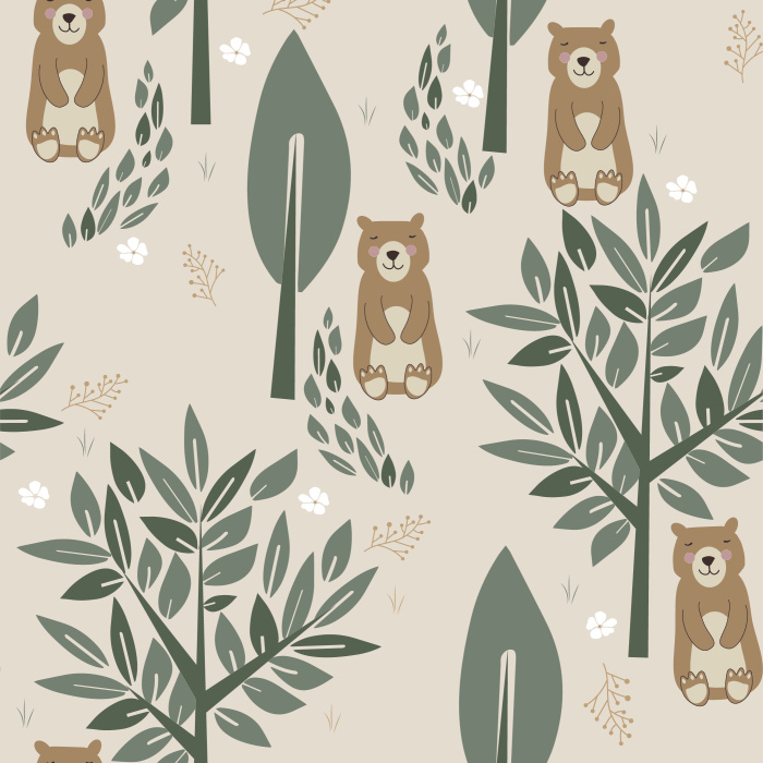 Add an outdoor adventure to your child's room with our Bear Hunt Peel And Stick Removable Wallpaper.