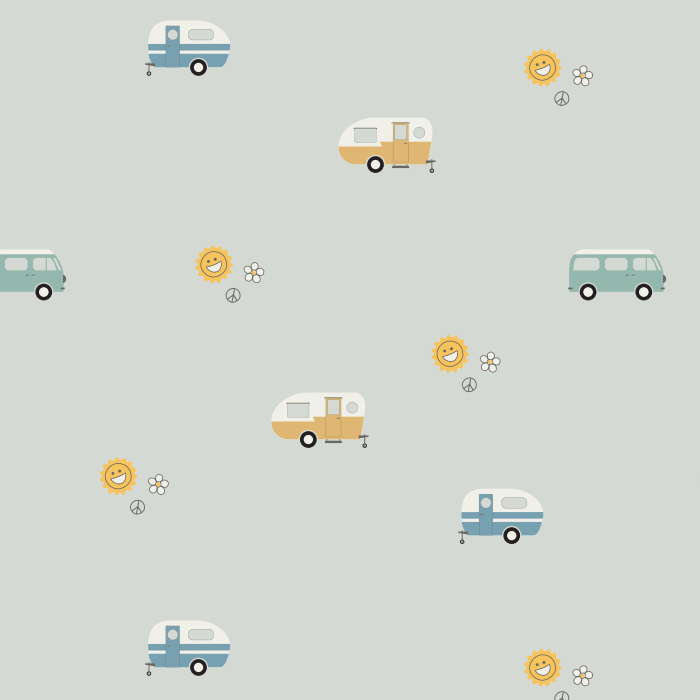 Manifest the fun vibes of the van life with our Happy Camper Peel and Stick.