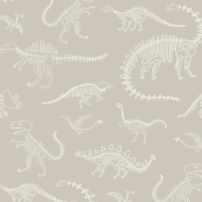 Dig up some fun vibes with our Dino Skeletons Peel and Stick Removable Wallpaper.