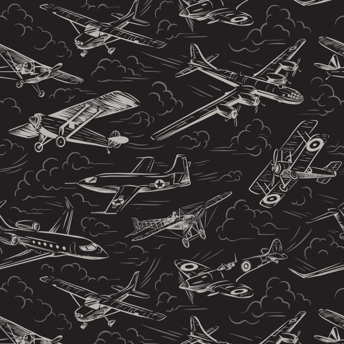 Let imaginations fly high with our Airplanes Soaring Peel and Stick Removable Wallpaper.