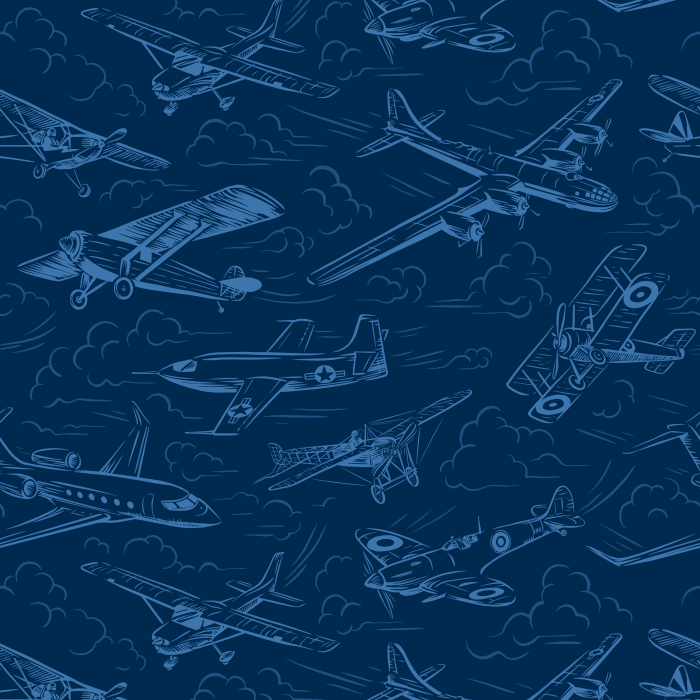 Let imaginations fly high with our Airplanes Soaring Peel and Stick Removable Wallpaper.