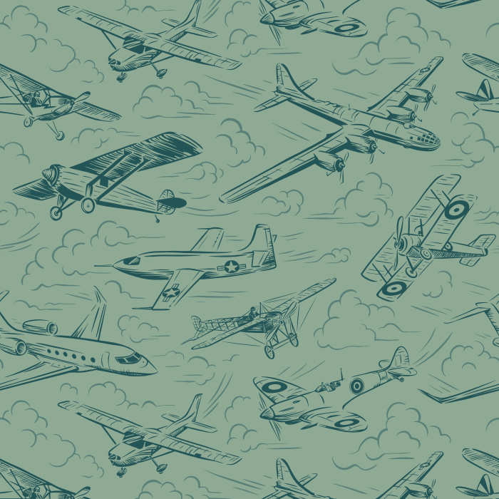 Let imaginations fly high with our Airplanes Soaring Peel and Stick Removable Wallpaper.