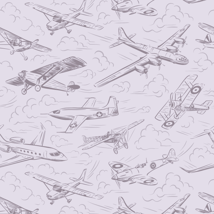 Let imaginations fly high with our Airplanes Soaring Peel and Stick Removable Wallpaper.