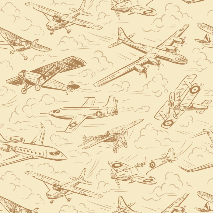 Let imaginations fly high with our Airplanes Soaring Peel and Stick Removable Wallpaper.