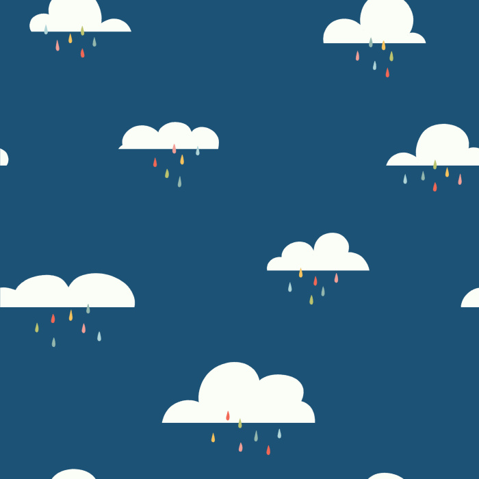 Add a sprinkle of color to your child's space with our Rainbow Clouds Peel and Stick Removable Wallpaper.