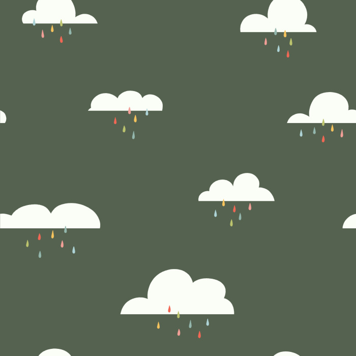 Add a sprinkle of color to your child's space with our Rainbow Clouds Peel and Stick Removable Wallpaper.