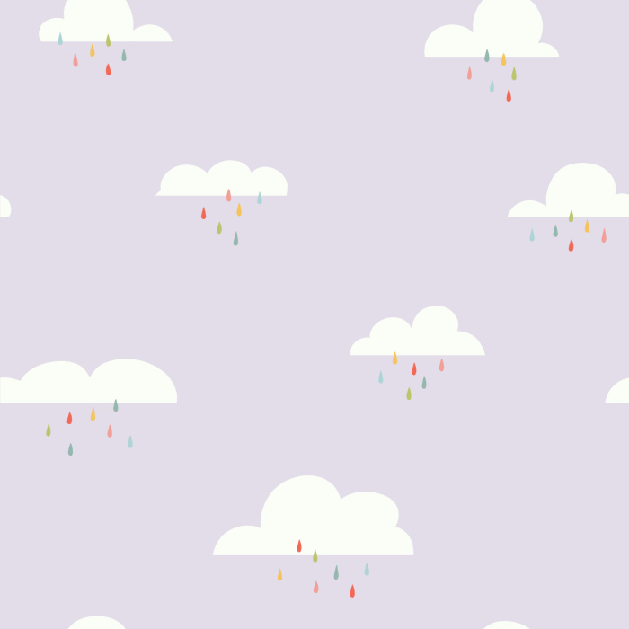 Add a sprinkle of color to your child's space with our Rainbow Clouds Peel and Stick Removable Wallpaper.