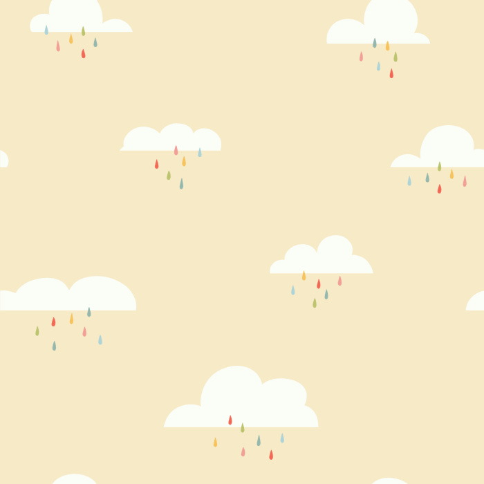Add a sprinkle of color to your child's space with our Rainbow Clouds Peel and Stick Removable Wallpaper.