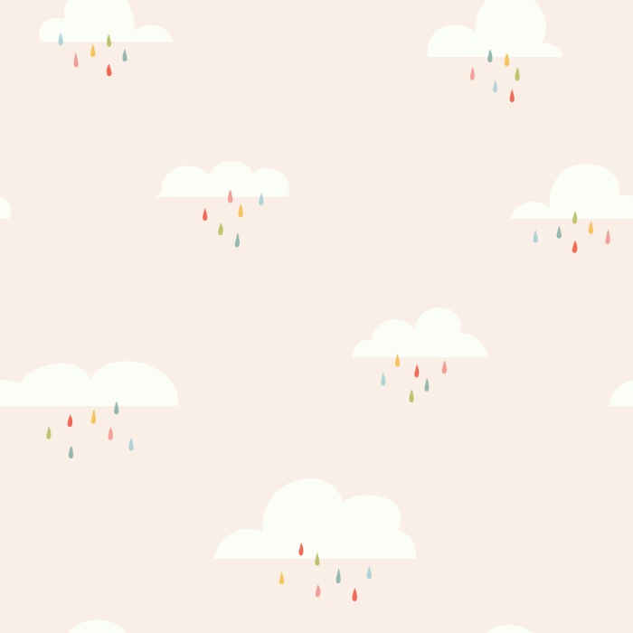 Add a sprinkle of color to your child's space with our Rainbow Clouds Peel and Stick Removable Wallpaper.