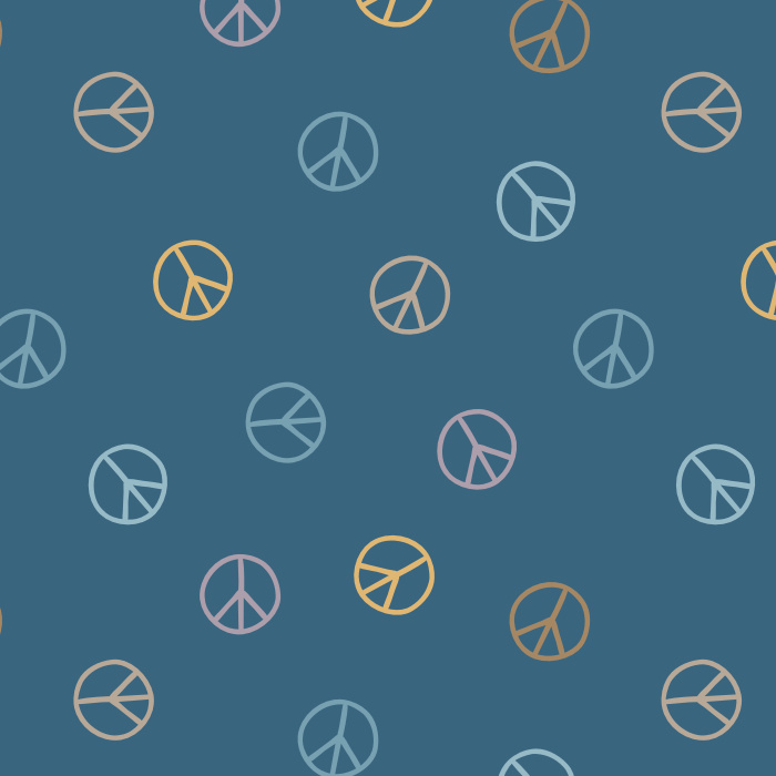 Create the vibe you've always wanted with our Peace Signs Peel and Stick Removable Wallpaper. 