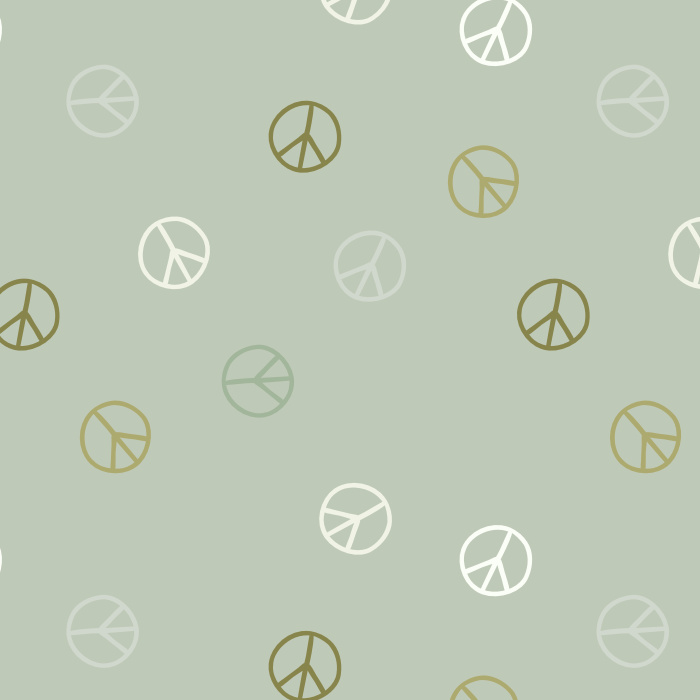 Create the vibe you've always wanted with our Peace Signs Peel and Stick Removable Wallpaper. 