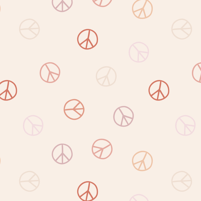 Create the vibe you've always wanted with our Peace Signs Peel and Stick Removable Wallpaper. 