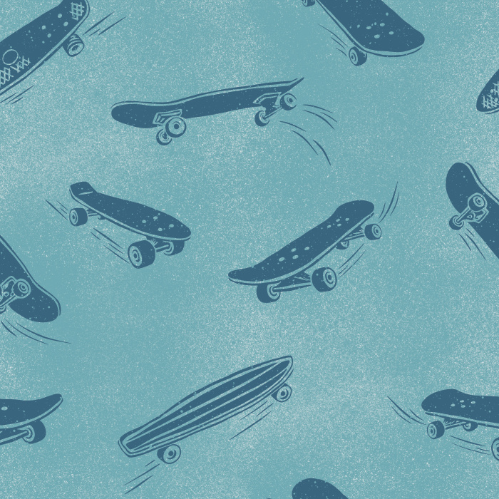 Create the perfect place to hang out with our Skateboard Sesh Peel and Stick Removable Wallpaper. 