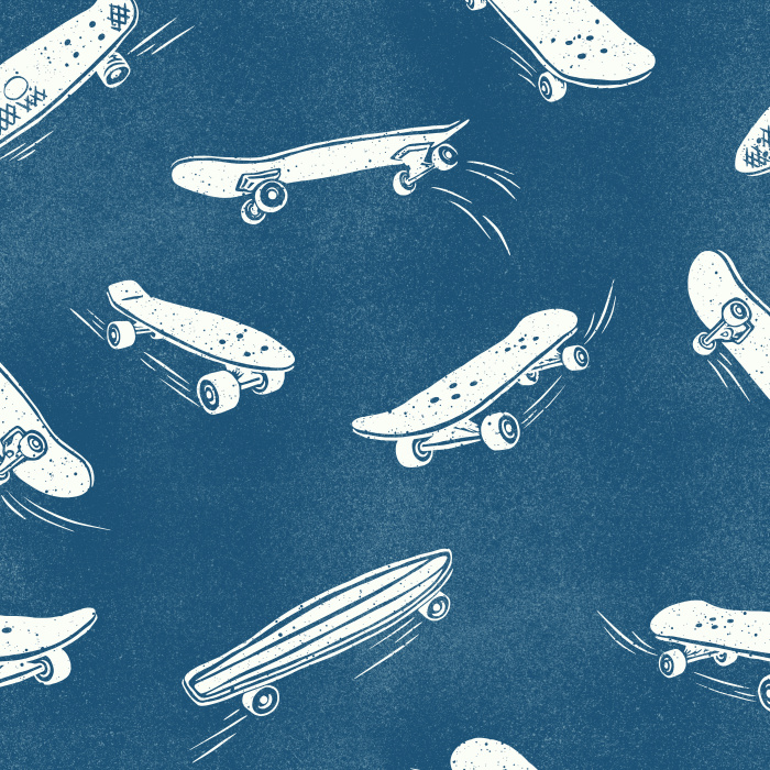 Create the perfect place to hang out with our Skateboard Sesh Peel and Stick Removable Wallpaper. 