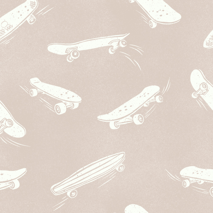 Create the perfect place to hang out with our Skateboard Sesh Peel and Stick Removable Wallpaper. 
