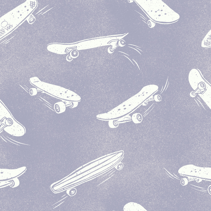 Create the perfect place to hang out with our Skateboard Sesh Peel and Stick Removable Wallpaper. 