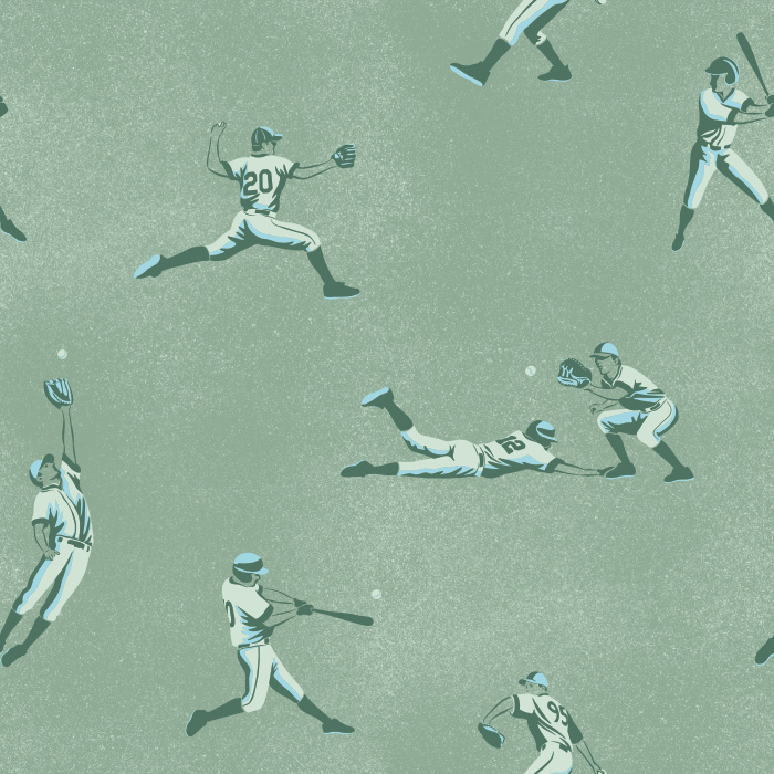 Celebrate your love of the game with our Grand Slam Peel and Stick Removable Wallpaper.