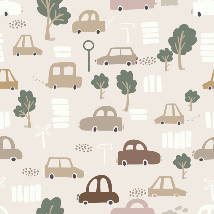 Create the perfect room for your little one on the go with our Busy Road Peel and Stick Removable Wallpaper.