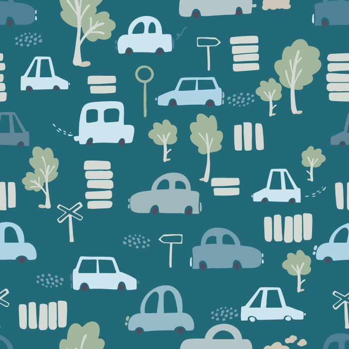 Create the perfect room for your little one on the go with our Busy Road Peel and Stick Removable Wallpaper.