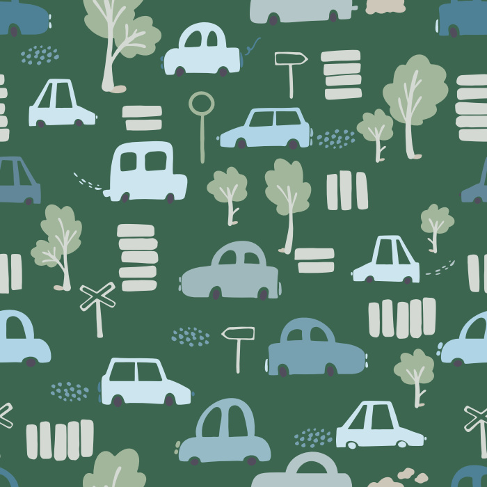 Create the perfect room for your little one on the go with our Busy Road Peel and Stick Removable Wallpaper.
