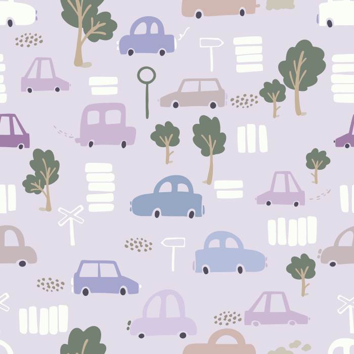 Create the perfect room for your little one on the go with our Busy Road Peel and Stick Removable Wallpaper.