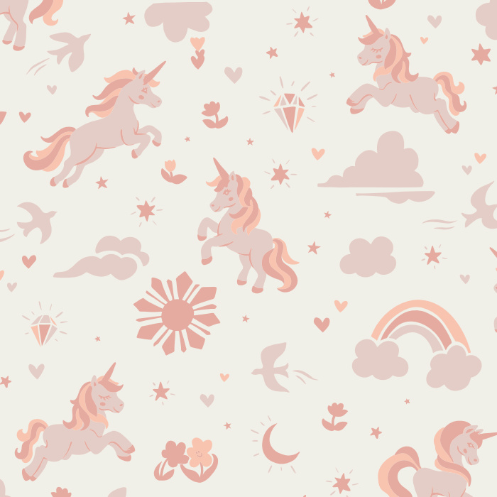 Create an enchanting space with our Magical Unicorns Peel and Stick Removable Wallpaper.