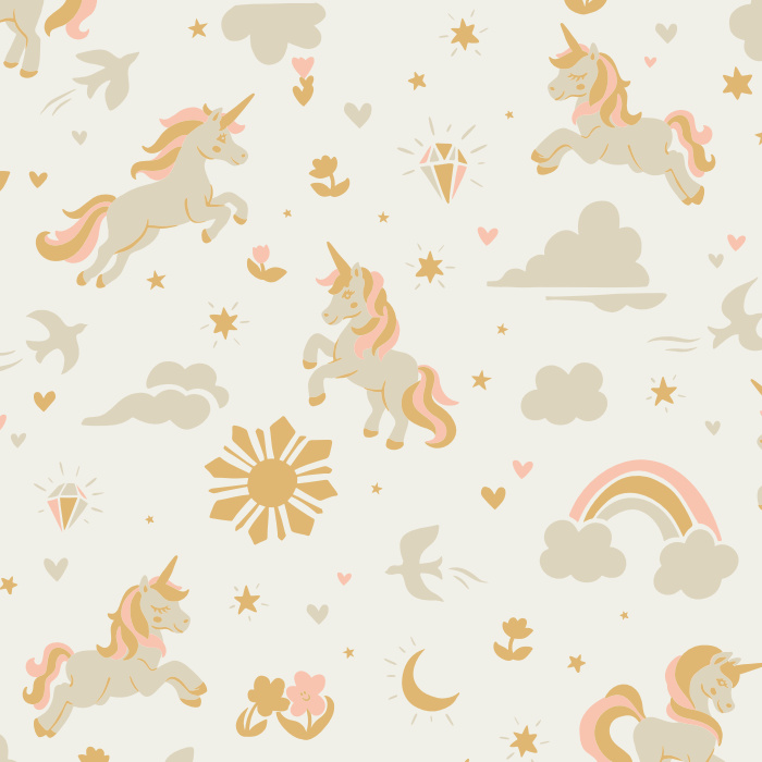 Create an enchanting space with our Magical Unicorns Peel and Stick Removable Wallpaper.