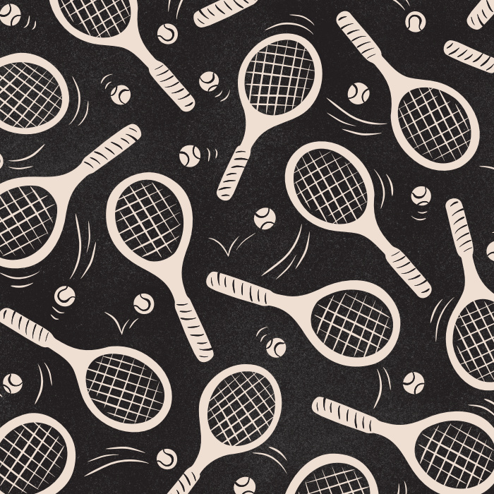 Show off your athletic side with our Tennis Love Peel and Stick Removable Wallpaper. 