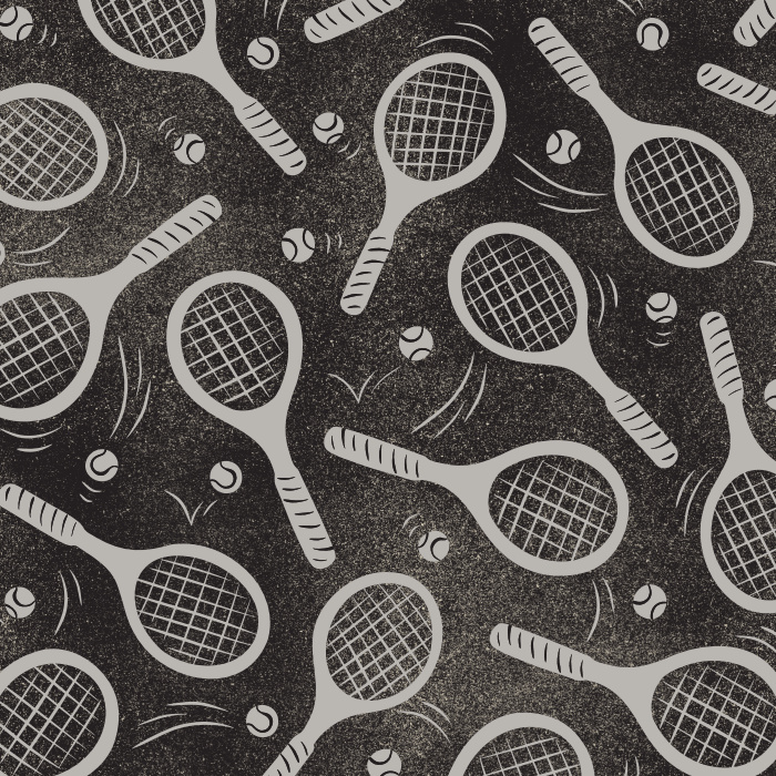 Show off your athletic side with our Tennis Love Peel and Stick Removable Wallpaper. 
