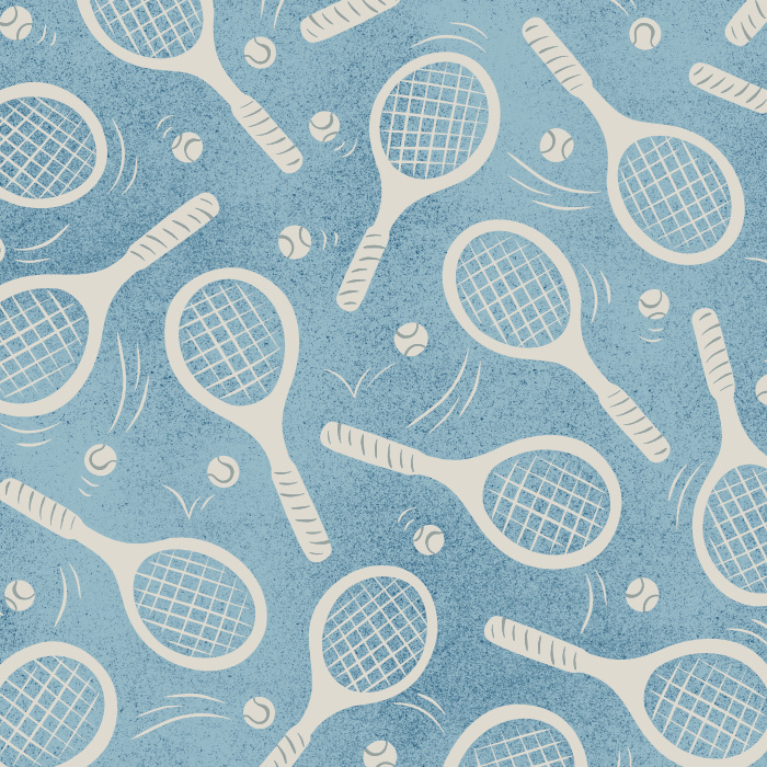 Show off your athletic side with our Tennis Love Peel and Stick Removable Wallpaper. 