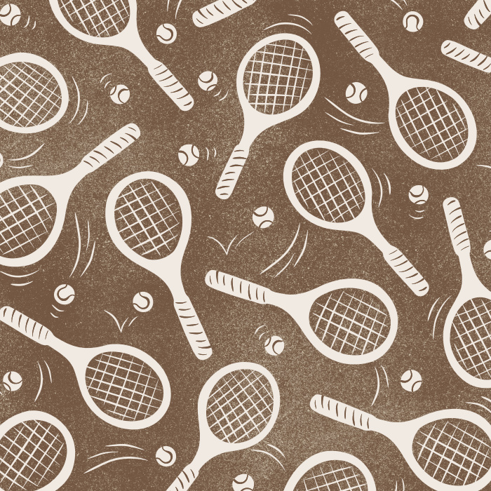 Show off your athletic side with our Tennis Love Peel and Stick Removable Wallpaper.
