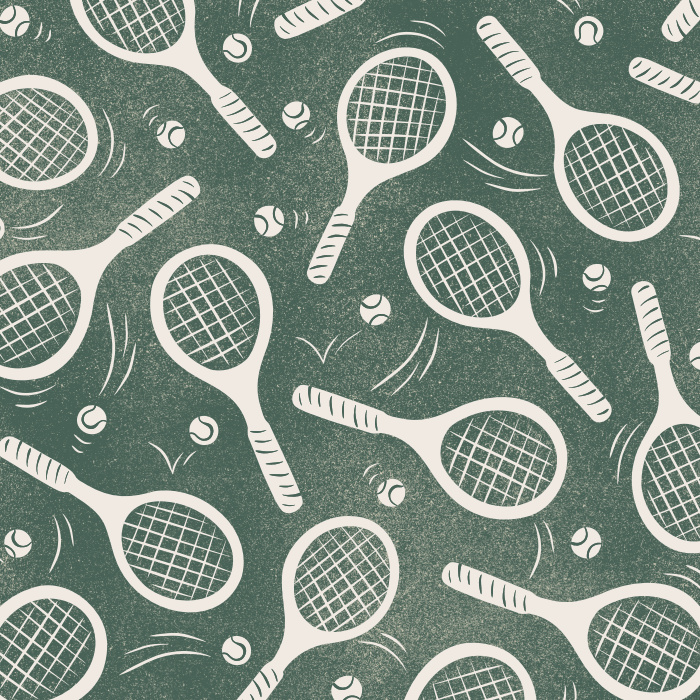 Show off your athletic side with our Tennis Love Peel and Stick Removable Wallpaper. 