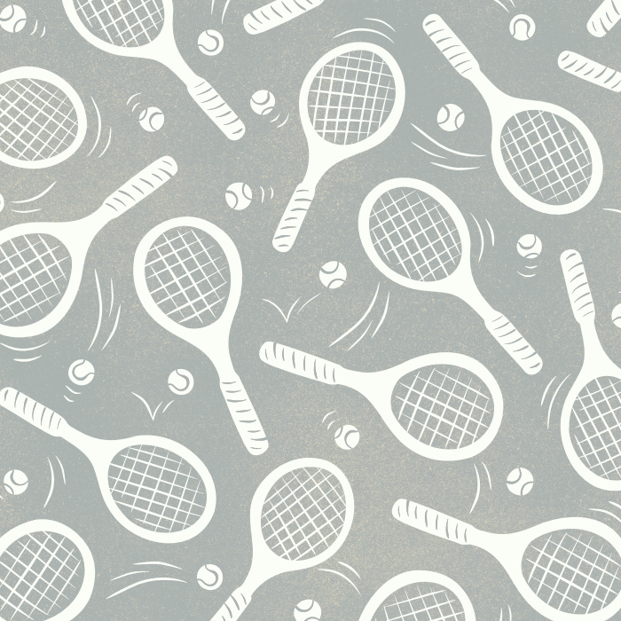 Show off your athletic side with our Tennis Love Peel and Stick Removable Wallpaper. 