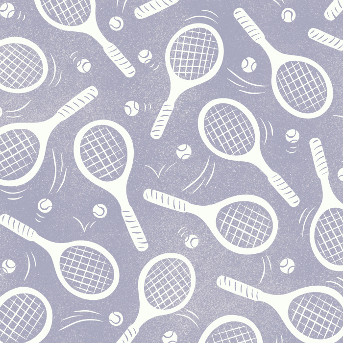 Show off your athletic side with our Tennis Love Peel and Stick Removable Wallpaper. 