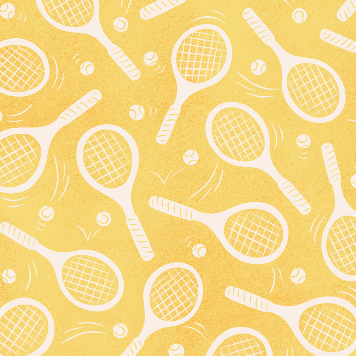 Show off your athletic side with our Tennis Love Peel and Stick Removable Wallpaper.