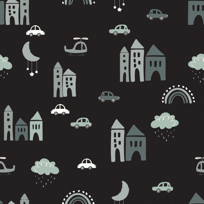 Create the perfect dreamscape for your little one with our Fancy Town Peel and Stick Wallpaper. 