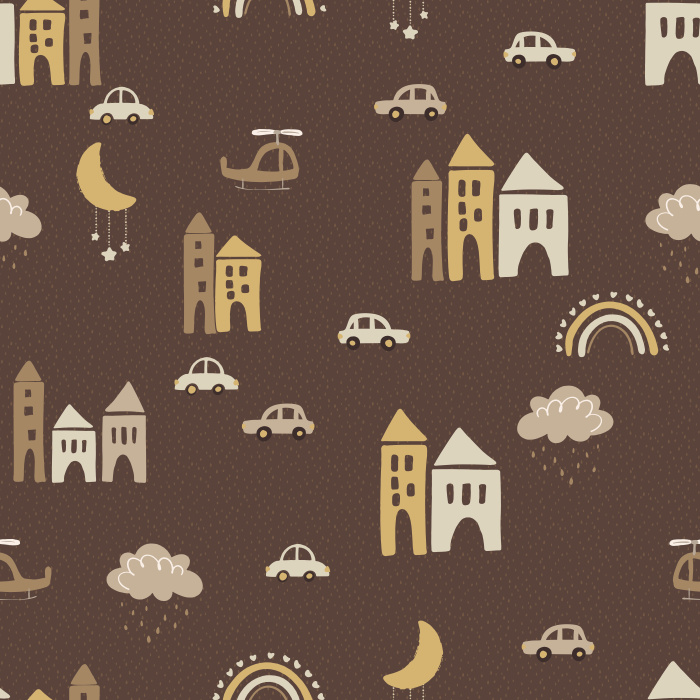 Create the perfect dreamscape for your little one with our Fancy Town Peel and Stick Wallpaper. 