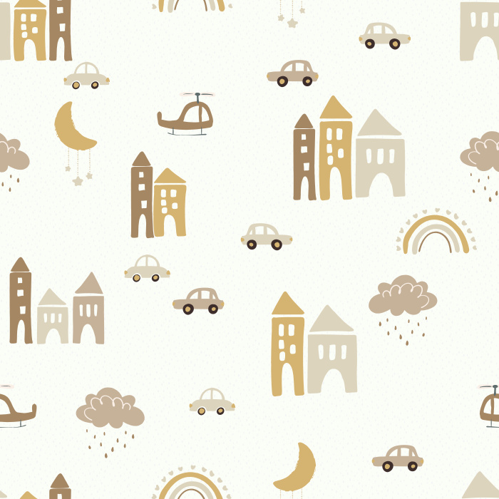 Create the perfect dreamscape for your little one with our Fancy Town Peel and Stick Wallpaper.