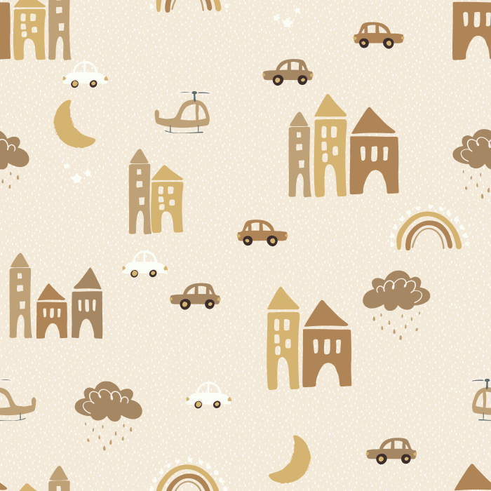 Create the perfect dreamscape for your little one with our Fancy Town Peel and Stick Wallpaper. 
