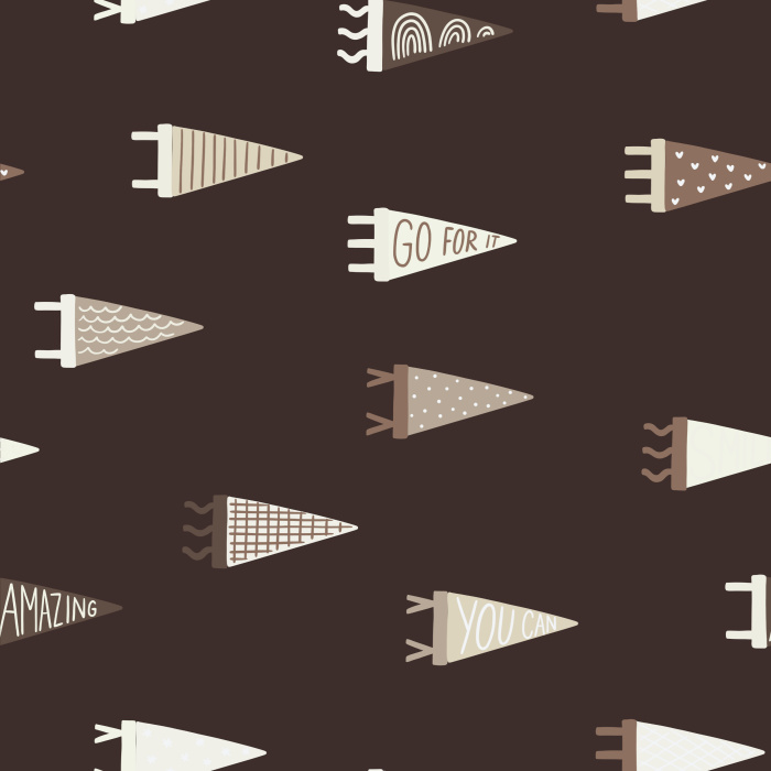 Create a truly cheerful space with our Petite Pennants Peel and Stick Removable Wallpaper. 