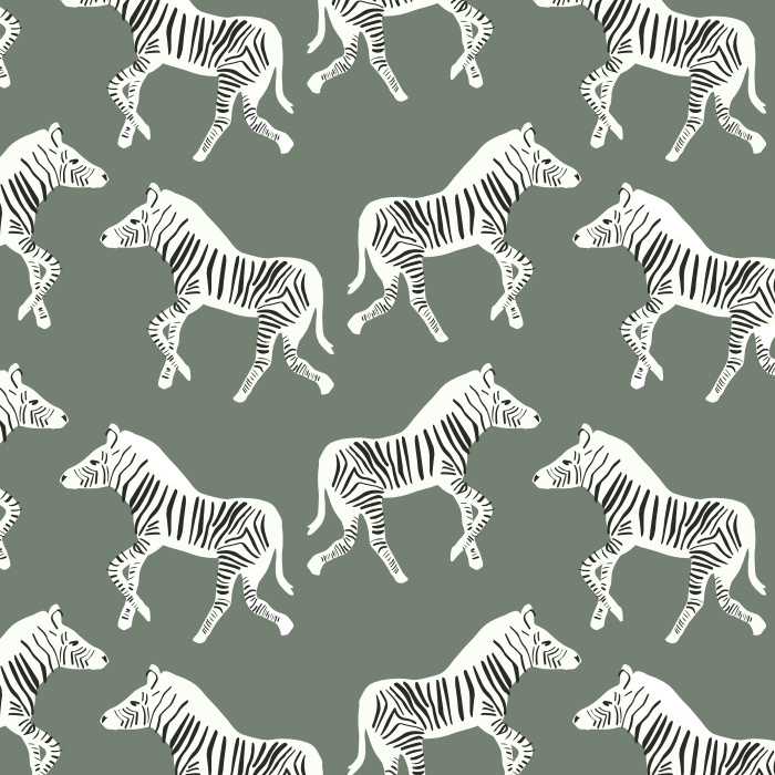 Create a unique space with our Zebra Dance Peel and Stick Removable Wallpaper.