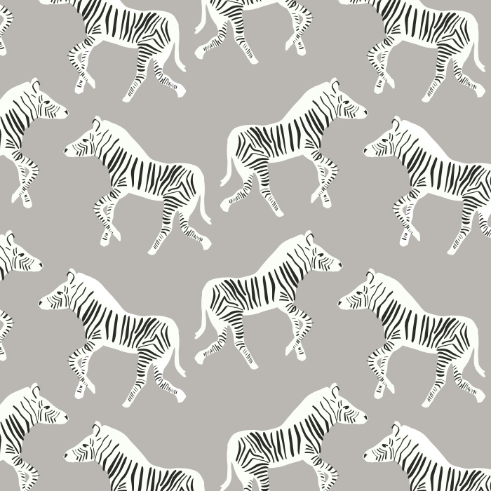 Create a unique space with our Zebra Dance Peel and Stick Removable Wallpaper.