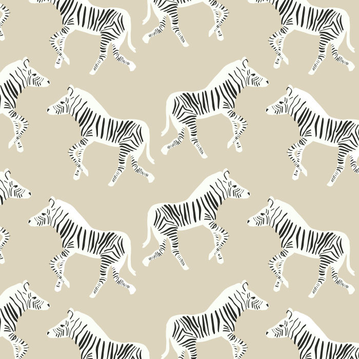 Create a unique space with our Zebra Dance Peel and Stick Removable Wallpaper.