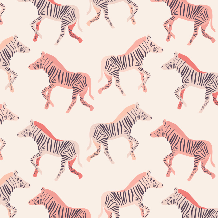 Create a unique space with our Zebra Dance Peel and Stick Removable Wallpaper.