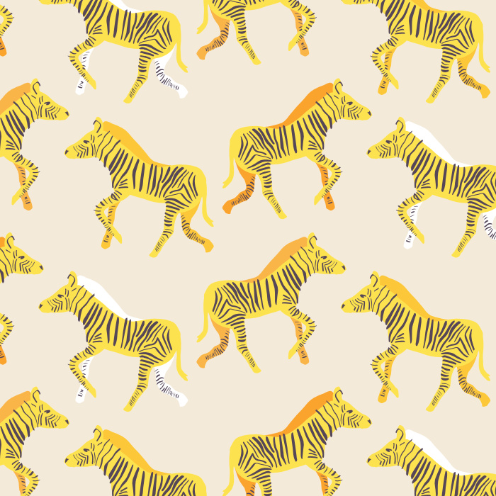 Create a unique space with our Zebra Dance Peel and Stick Removable Wallpaper.