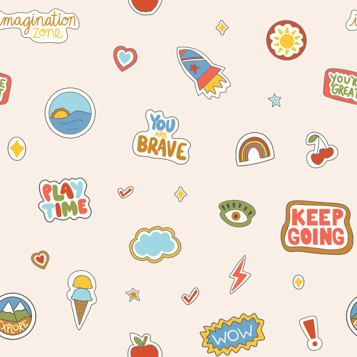 Create a space that matches your little one's exciting personality with our Notebook Love Peel and Stick Removable Wallpaper.