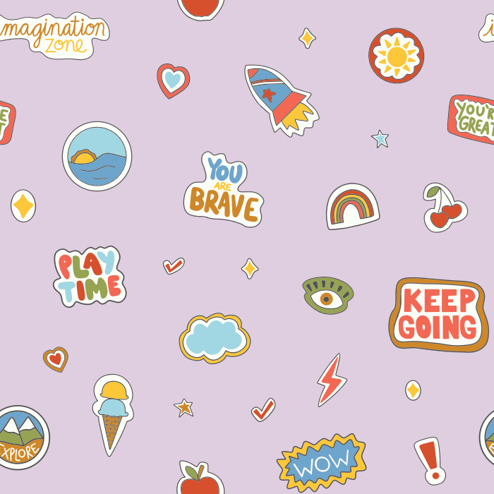 Create a space that matches your little one's exciting personality with our Notebook Love Peel and Stick Removable Wallpaper.